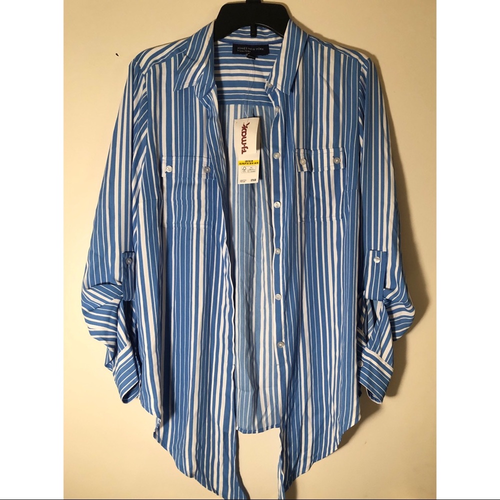 Blue & White Striped Dress Shirt